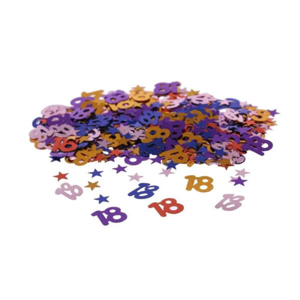 18-as számú születésnapi konfetti - metál színes - 14 g