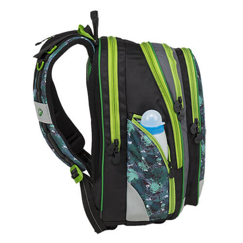 Bagmaster iskolai hátizsák - fekete/zöld légy mintás - Iskolai hátizsák  alsósoknak - ISKOLATÁSKA, szettek - iskolatáska, hátizsák, tolltartó,  herlitz, gabol, unipap